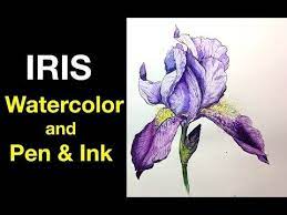 Iris Flower Acrylic Painting Instruction How To Paint Irises Angelooney Floral Youtube Watercolor Iris Flowers Flower Drawing