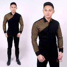 Model baju batik kombinasi pria #2; Model Batik Pria Kombinasi Polos Lengan Panjang Dan Pendek Terbaik 2021 Model Baju Terbaru