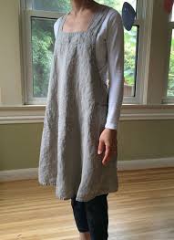 Linen Pinafore Apron Dress For Women In Natural Linen Pinafore Dress Pattern Womens Pinafore Dress Apron Dress