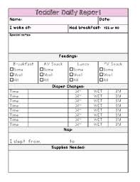 Understanding toddler development can be fun and can also stress you out sometimes. Toddler Daily Report Worksheets Teaching Resources Tpt