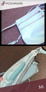 Blue Side Bag 3 Zippers In 2020 Side Bags Bags Shoulder Bag