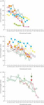 cervical changes in twin pregnancies observed by