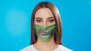 Rick And Morty Pickle Rick Face Mask Allbluetees Com Face Mask Rick And Morty