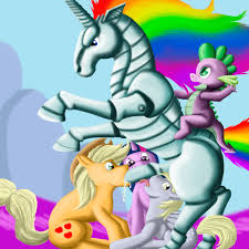 Post 720521: Applejack cobra_mcjingleballs crossover Derpy_Hooves  Friendship_is_Magic My_Little_Pony Robot_Unicorn_Attack Spike  Twilight_Sparkle