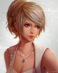 Anime Anime Girls Final Fantasy Xv Short Hair Blonde Purple Eyes Luna Final Fantasy Xv Final Fantas Final Fantasy Xv Final Fantasy Collection Final Fantasy