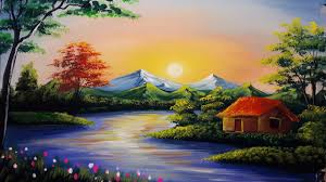 Watercolour Tutorial Sunset In A Village Step By Step Painting Process Youtube Each person is able to draw simples landscapes and enjoy it. watercolour tutorial sunset in a village step by step painting process