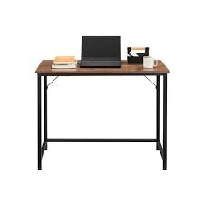 Schreibtisch gadbjerg (45x105, eiche, schmal, schublade. Vasagle Schreibtisch Computertisch Schmaler Burotisch 100 X 50 X 75 Cm Arbeitszimmer Homeoffice Buro Einfacher Aufbau Metall Industrie Design Haselnussbraun Schwarz Lwd041b03