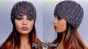 How To Crochet A Ribbed Beanie Hat Bag O Day Crochet Tutorial 570 Youtube Ribbed Crochet Crochet Tutorial Crochet Ribbed Beanie