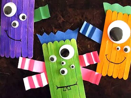 Craft Stick Monsters - Our Kid Things