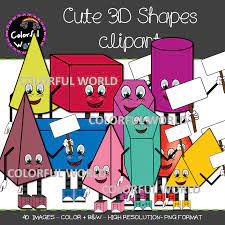 Cute 3d Shapes Clipart Clip Art 3d Shapes 3d Shapes Names