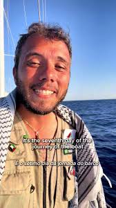 Greta Thunberg Sailing to Gaza Drone