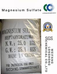 Magnesium sulfate or magnesium sulphate (in british english) is a chemical compound, a salt with the formula mgso 4, consisting of magnesium cations mg 2+ (20.19% by mass) and sulfate anions so 2− 4. China Soluble In Water 99 Magnesium Sulfate Heptahydrate Used As A Magnesium Fertilizer In Agriculture Cas 10034 99 8 China Used In Fertilizer Magnesium Sulfate Heptahydrate