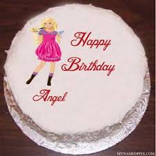 Birthday Cake Images With Name Angel Barbie Doll Birthday Cake With Name Image Barbie Doll Birthday Cake Doll Birthday Cake Cake Name