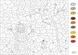 Bring the page to life one number and color at a time! Ausmalbild Halloween Scene Color By Number Ausmalbilder Kostenlos Zum Ausdrucken Halloween Coloring Sheets Owl Coloring Pages Halloween Coloring