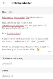 Maybe you would like to learn more about one of these? Tinder Profil 8 Tipps Fur Die Perfekte Beschreibung Im Profiltext Als Mann