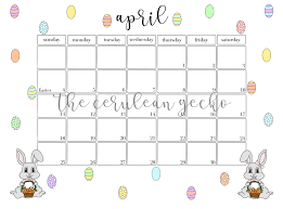 Since easter is celebrated in april some people like to add an easter egg or other easter clipart to their calendar. Gxwht Tsbpz Im
