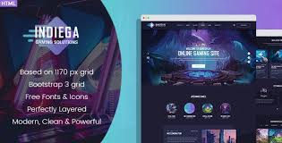 Indiega Gaming Html Template Html Templates Templates Website Templates Wordpress
