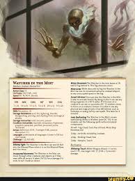 Watcher In The Mist Medlu Undead Neutral Evi Armor Class 13 Hitpoints 64 Speed Oft Fly