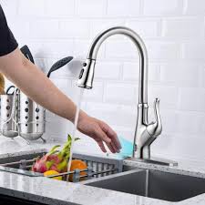 touchless kitchen faucet with pull down