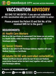 Meanwhile, if vaccine candidates loses their vaccine registration card, they will be allowed to download it once again from the website, dghs officials have said. Paranaque Paranaque City Public Information Office Facebook