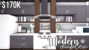 Elysiane challenged me to do an all grey theme house using dark grey, light grey, and white colors. Modern Duplex Part2 Interior Roblox Bloxburg Gamingwithvyt Youtube
