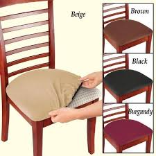 Chair Covers Stretch To Fit Oblong Square Round Shaped Chair Seats Hides Wear And Tear Dining Chair Seat Covers Kitchen Chair Covers Seat Covers For Chairs