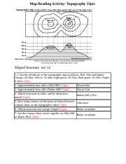 Terms in this set (20). Topographic Maps Lab Answer Key 3 8 Topographic Maps Lab Assignment