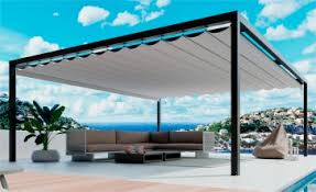 Toldo para pérgola jamaica 3x4 ref. Pergola De Palilleria Aneas De Saxun 125 Mm X 125 Mm