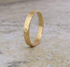 Textured Gold Band Mens Gold Wedding Band Hammered Gold Wedding Ring Mens Hammered Wedding Rings