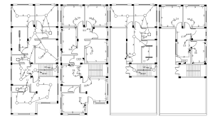 The Architecture Autocad House Ground Floor And First Floor Plan Design Includes Electrical Layout Drawing Tha Electrical Layout How To Plan Architecture House