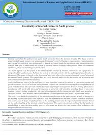 An integrated the fourteenth edition includes coverage of pcaob auditing standards up through as 15 (the pcaob's risk assessment standards) , new standards related to auditor responsibilities related to. Pdf Essentiality Of Internal Control In Audit Process