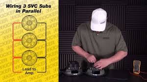 It has no subwoofer output, but has 4 front (a + b), 1 center, 2 rear speaker output and dolby pro. Subwoofer Wiring Three Svc Subs In Parallel Youtube