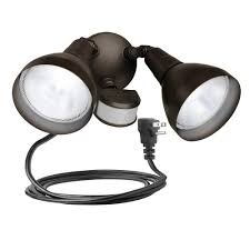 Brink S Dual Head Plug In Security Light Bronze Finish Walmart Com Walmart Com