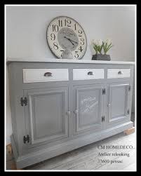 Buffet Bahut Meuble Relooke Deco Retro Brocante St Germain Ou Campagne Chic Patine Gris Et Blanc Relo Relooker Meuble Relooking De Mobilier Mobilier De Salon