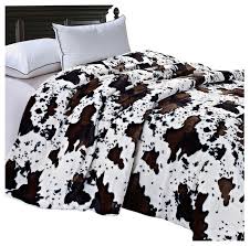 Check out our sherpa blanket selection for the very best in unique or custom, handmade pieces from our blankets & throws shops. Cow Flowers Faux Fur And Sherpa Blanket Queen Southwestern Blankets By Bnf Home Houzz
