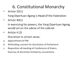The federal constitution of malaysia was formed as the result of the sharing of the states which make the federation of malaysia. 4 Basic Features Lecture
