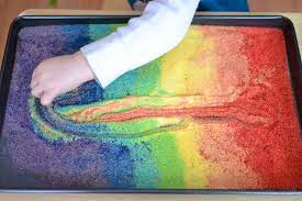 Rainbow Sand Art Sand Art Kids Art Projects Unusual Art