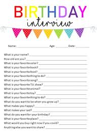 A Birthday Interview The Ultimate Birthday Tradition Birthday Traditions Birthday Interview Birthday Activities