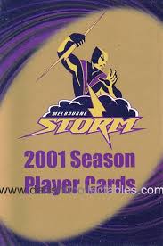 Melbourne storm unsolicited logo redesign. 2001 Melbourne Storm Season Player Card Storm Logo