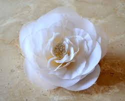 ORGANZA OPEN ROSE BROOCH | Shine Trim
