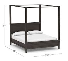 The refined piece is crafted from solid meranti and engineered woods and wears. Farmhouse Canopy Bed Wooden Beds Pottery Barn