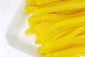 단무지 how to make danmuji korean yellow pickled radish acar lobak kuning korea 아줌마 ajumma. Yellow Pickled Radish Used In Korean And Japanese Dishes Stock Photo Picture And Royalty Free Image Image 5020935