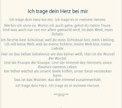 Ich Trage Dein Herz Bei Mir Ich Trage Dein Herz Gedichte Und Spruche Liebesgedicht