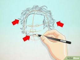 Inside both circles draw a large dot to serve as the eyes. How To Draw Albert Einstein 8 Steps With Pictures Wikihow