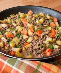 Skillet Ground Beef Stew Recipe Recipe Ground Beef Stew Recipes Beef Stew Recipe Ground Beef Stews
