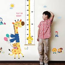 Rain Queen Personalized Canvas Growth Chart Cute Giraffe