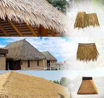 Synthetic Banana Leaf Coconut Thatch Traditional Style Roof Tiles Heat  Resistant Fiberglass Asphalt Fireproof Durable 5-Year