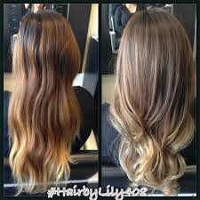 Changed The Brassy Hair To Something More Natural And Ashy Ombre With Balayage Highlights Yelp Hair Ash Hair Color Brassy Hair