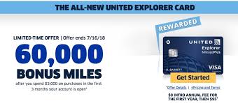 Receive a travel credit every year, enjoy airport lounge access, smartphone screen insurance and more. New United Explorer Card Is Here With 65 000 Mile Bonus Targeted Running With Miles