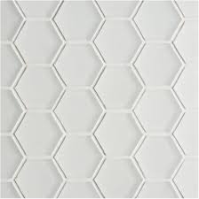 Super white textured glass wall tile (5.5 sq. Glacier White Glass Hexagon Mosaic Tiles Mandarin Stone